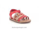 Kickers diveta laranja metalizado V24TH617 crianças