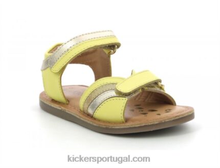 Kickers divizza ouro amarelo metalizado V24TH605 crianças