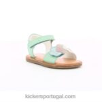 Kickers dyastar verde laranja prata V24TH474 crianças