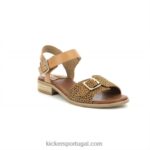 Kickers estampa bucidi camel black V24TH43 mulheres