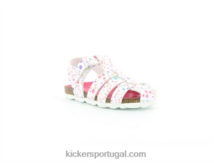 Kickers flor branca de verão V24TH753 crianças