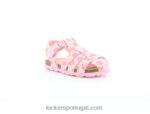 Kickers flor rosa bronzeada V24TH750 crianças