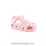 Kickers flor rosa bronzeada V24TH750 crianças