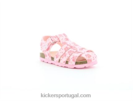 Kickers flor rosa bronzeada V24TH750 crianças