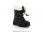 Kickers focasneve preto brilhante V24TH1013 crianças