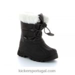 Kickers focasneve preto brilhante V24TH1013 crianças