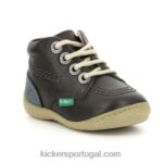 Kickers gazip marrom escuro marinho V24TH848 crianças