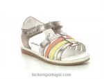 Kickers gilianna ouro rosa laranja V24TH479 crianças