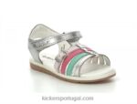 Kickers gilianna prata rosa vermelha V24TH480 crianças
