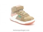 Kickers glitter rosa bege kickalien V24TH979 crianças