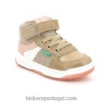 Kickers glitter rosa bege kickalien V24TH979 crianças