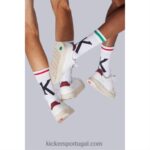 Kickers grande k meia branca V24TH1064 unissex
