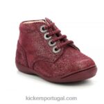 Kickers gulyflow bordô metalizado V24TH895 crianças
