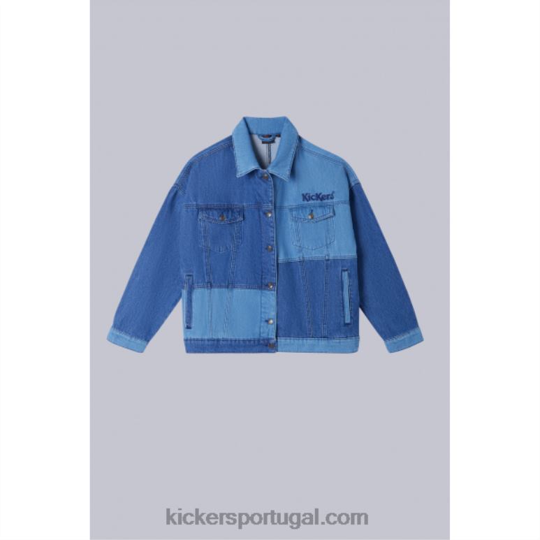 kickers_jaqueta_jeans_azul_v24th1070_unissex.jpg Kickers jaqueta jeans azul V24TH1070 unissex - Image 1