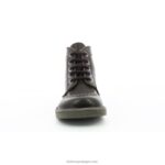 Kickers kick col dk brown wh permanente de costura V24TH222 mulheres - Image 6