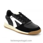 Kickers kick krack preto branco V24TH179 mulheres