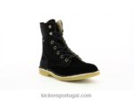 Kickers kick range veludo preto V24TH284 mulheres