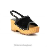 Kickers kick wedge madeira preta V24TH12 mulheres