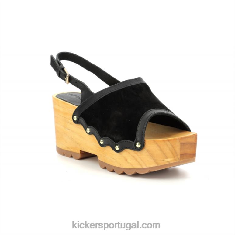 kickers_kick_wedge_madeira_preta_v24th12_mulheres.jpg Kickers kick wedge madeira preta V24TH12 mulheres - Image 1