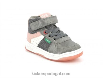 Kickers kickalien cinza rosa prata V24TH980 crianças
