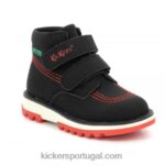 Kickers kickfun preto brilhante V24TH811 crianças