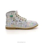 Kickers kicklegend impressão azul claro prata V24TH190 mulheres - Image 3