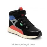 Kickers kikafar preto vermelho azul V24TH942 crianças