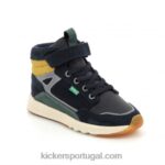Kickers kikafar verde marinho amarelo V24TH943 crianças