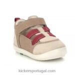 Kickers klony bege vermelho V24TH419 crianças