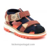 Kickers laranja marinho kickclic V24TH450 crianças