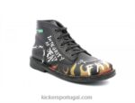 Kickers legendknew black graffity V24TH280 mulheres