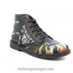 Kickers legendknew black graffity V24TH280 mulheres