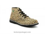 Kickers legendknew leopardo bege V24TH259 mulheres