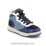 Kickers leopardo azul marinho kicklax V24TH945 crianças
