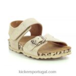Kickers leopardo bege sunkro V24TH680 crianças