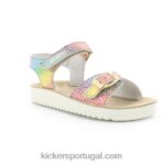 Kickers leopardo multicolor bege odyssa V24TH725 crianças