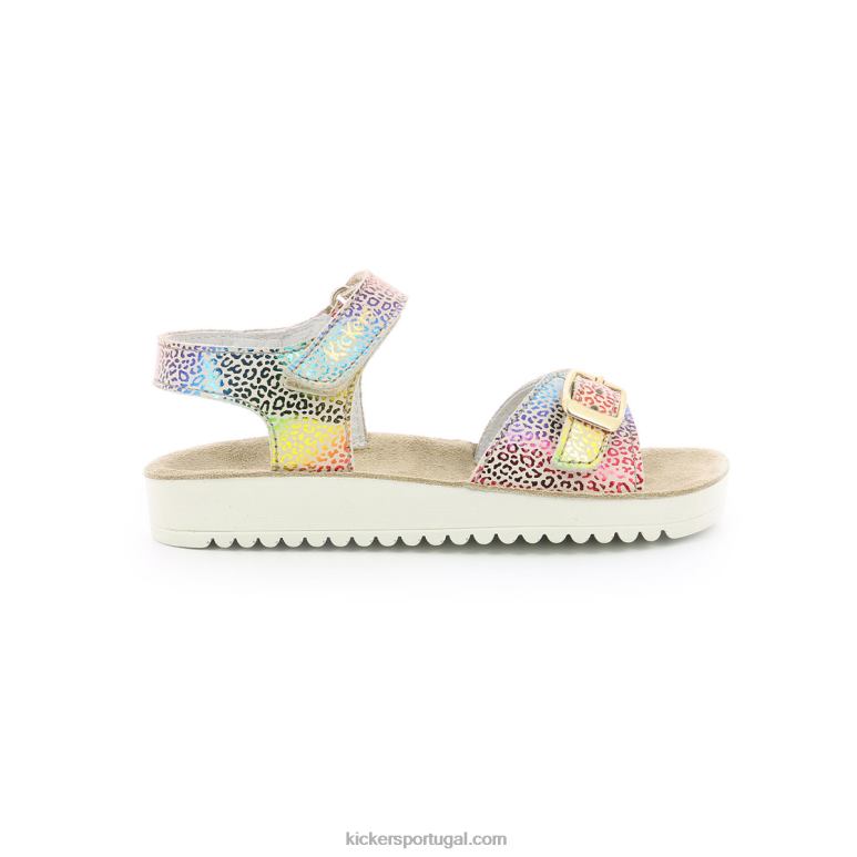 Kickers leopardo multicolor bege odyssa V24TH725 crianças - Image 3