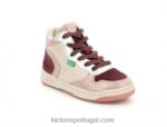 Kickers leopardo rosa bordô kicklax V24TH946 crianças
