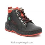 Kickers lindo preto vermelho V24TH991 crianças