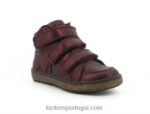 Kickers lohan borgonha brilhante V24TH951 crianças