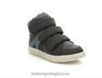Kickers lohan preto brilhante V24TH958 crianças