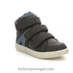 Kickers lohan preto brilhante V24TH958 crianças