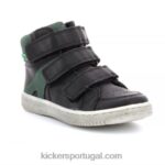 Kickers lohan preto verde V24TH954 crianças