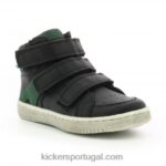 Kickers lohan preto verde V24TH956 crianças