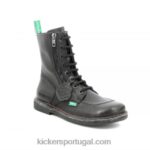 Kickers meetickzip liso preto V24TH237 mulheres