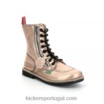 Kickers meetickzip ouro rosa V24TH290 mulheres