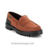 Kickers mocassim deck laranja ferrugem V24TH185 mulheres