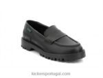 Kickers mocassim preto V24TH183 mulheres