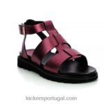 Kickers neorock vermelho metalizado V24TH114 mulheres