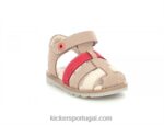 Kickers nonosti bege vermelho V24TH587 crianças